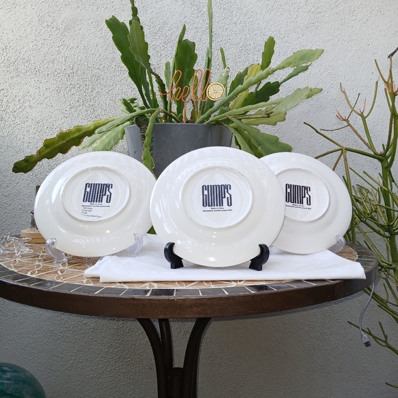 3 Gumps Tartan Scottie Dog Dessert Plates. - Picture 4 of 4